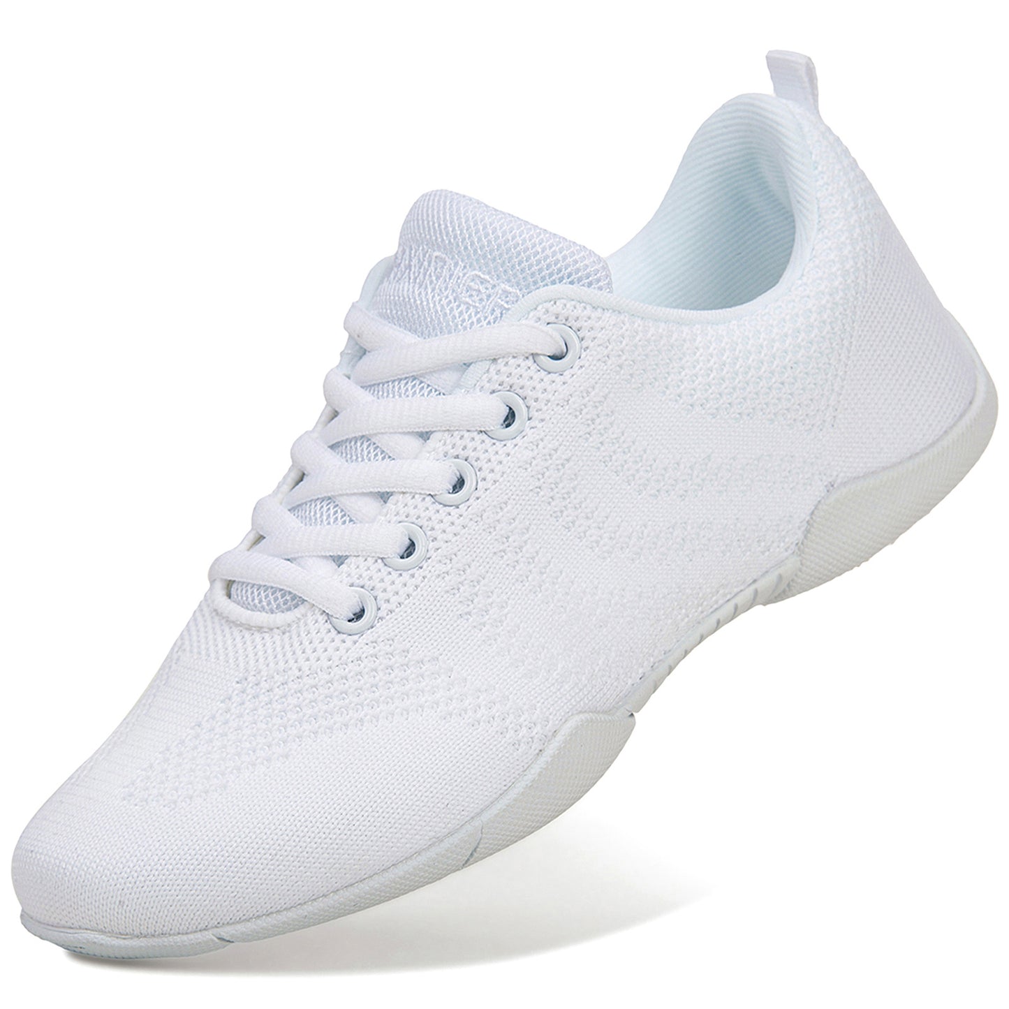 BAXINIER Girls White Mesh Cheerleading Dance Shoes Breathable Youth Performance Cheer Sneakers