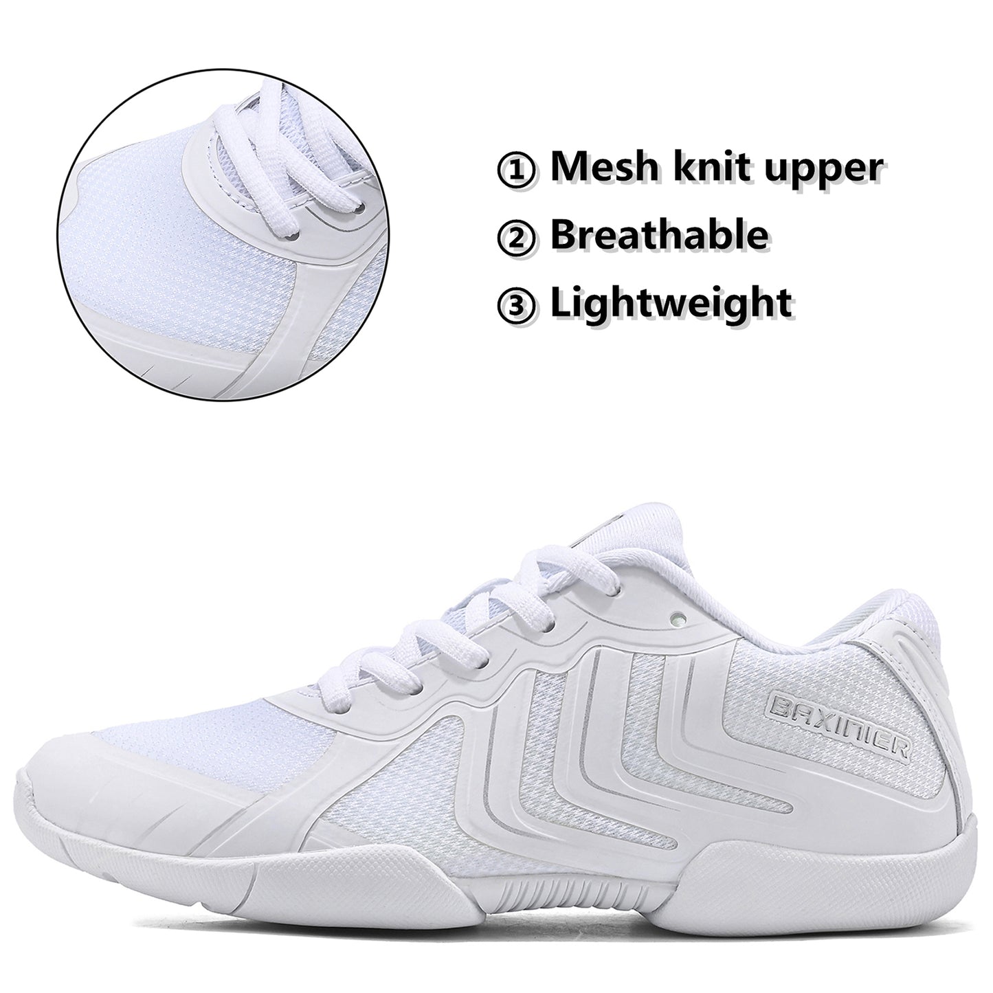 BAXINIER Cheerleading Shoes Youth Competition Dance Sneakers Athletic Training Tennis