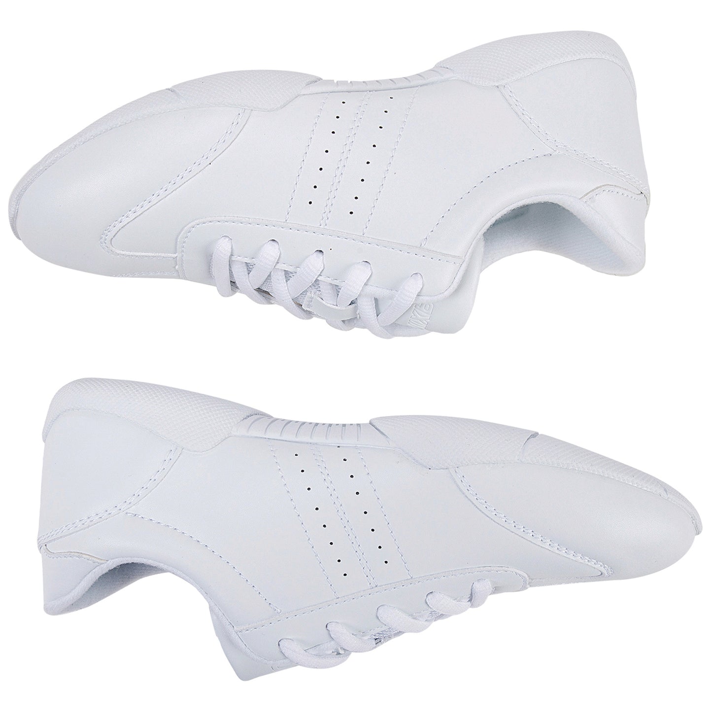 BAXINIER White Cheerleading Dancing Shoes Athletic Training Tennis Walking Breathable Competition Cheer Sneakers