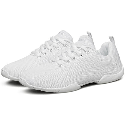 BAXINIER Girls Cheer Shoes White Cheerleading Dance Shoes Lightweight Youth Competition Sneakers Athletic Training Tennis Walking Shoes