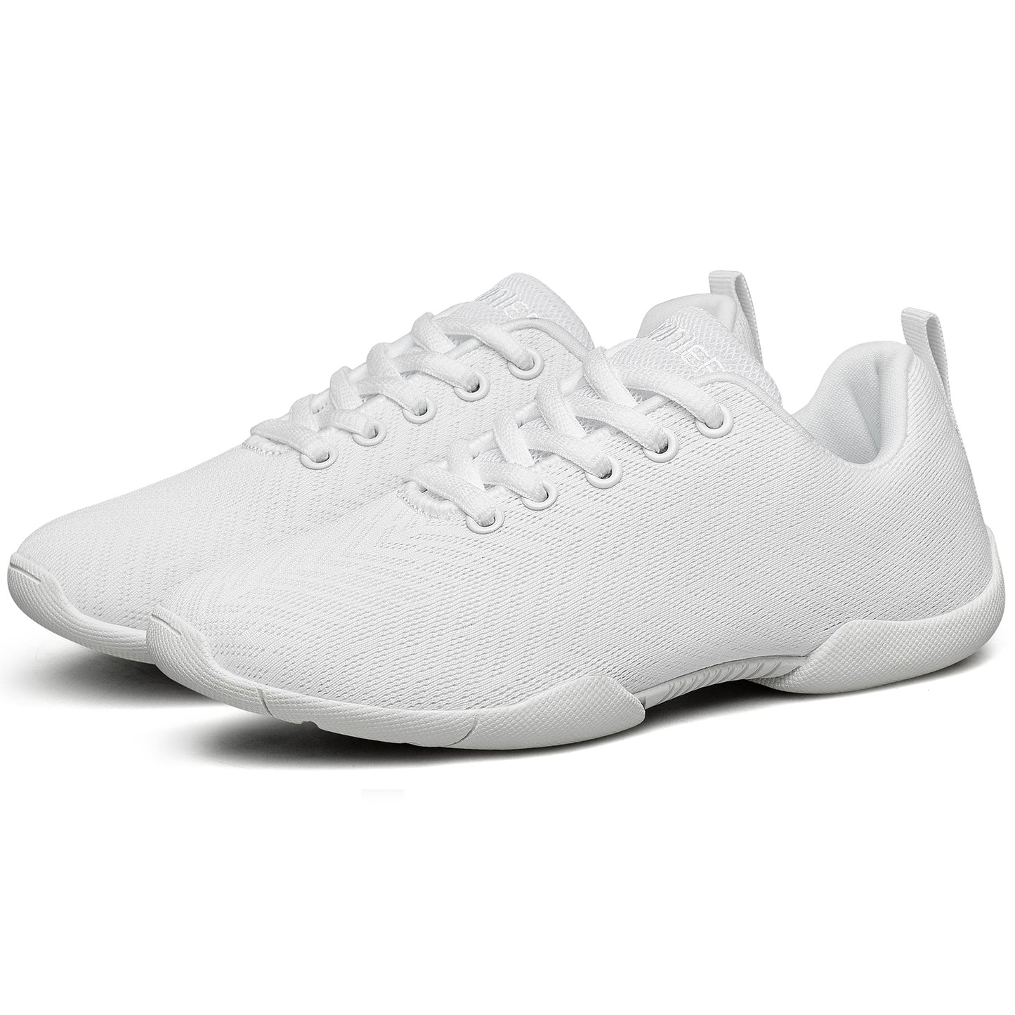 BAXINIER Girls White Cheerleading Shoes Breathable Youth Cheer Competition Sneakers Athletic Training Dance Tennis Walking Shoes