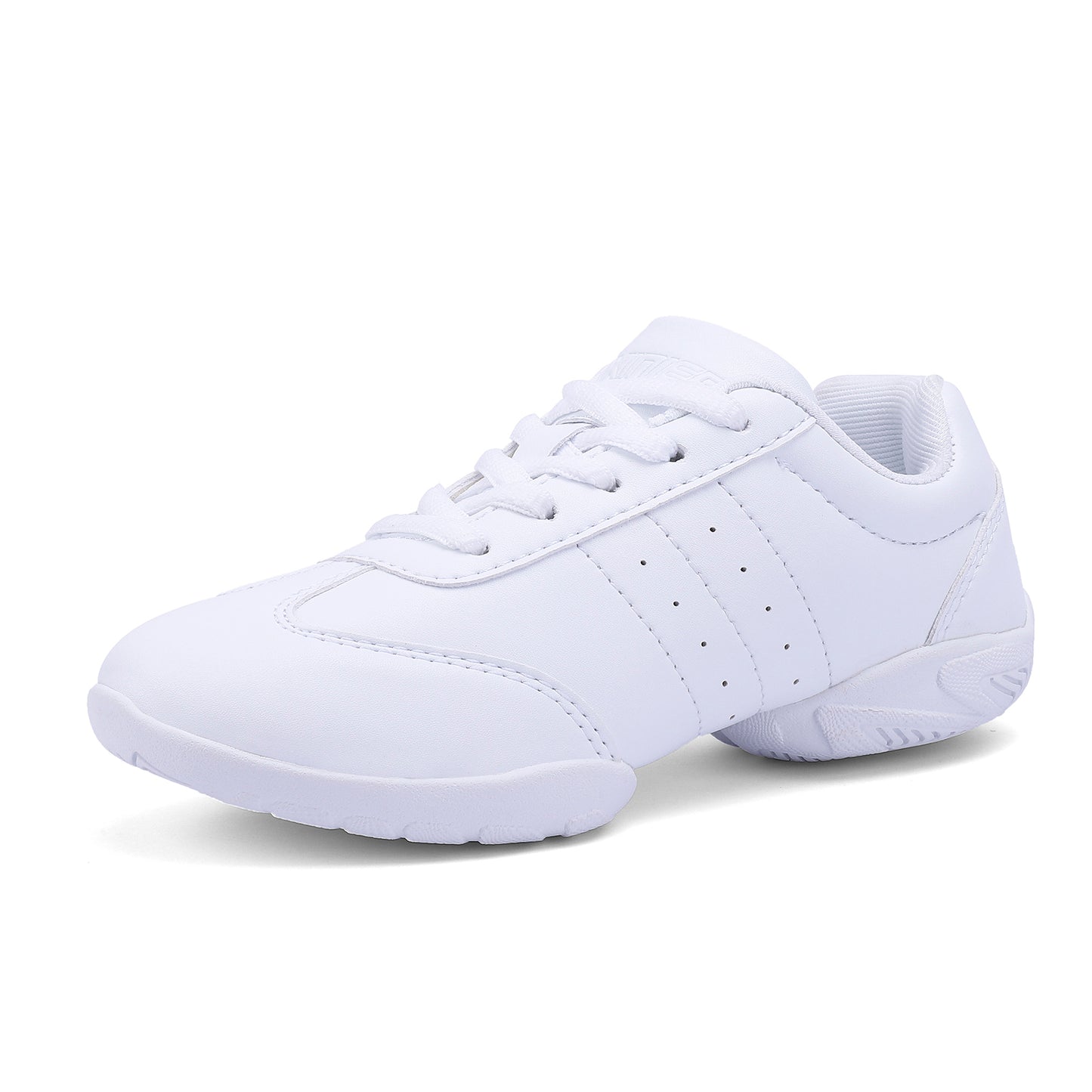 BAXINIER Girls White Cheerleading Dance Shoes Athletic Training Tennis Breathable Cheer Sneakers