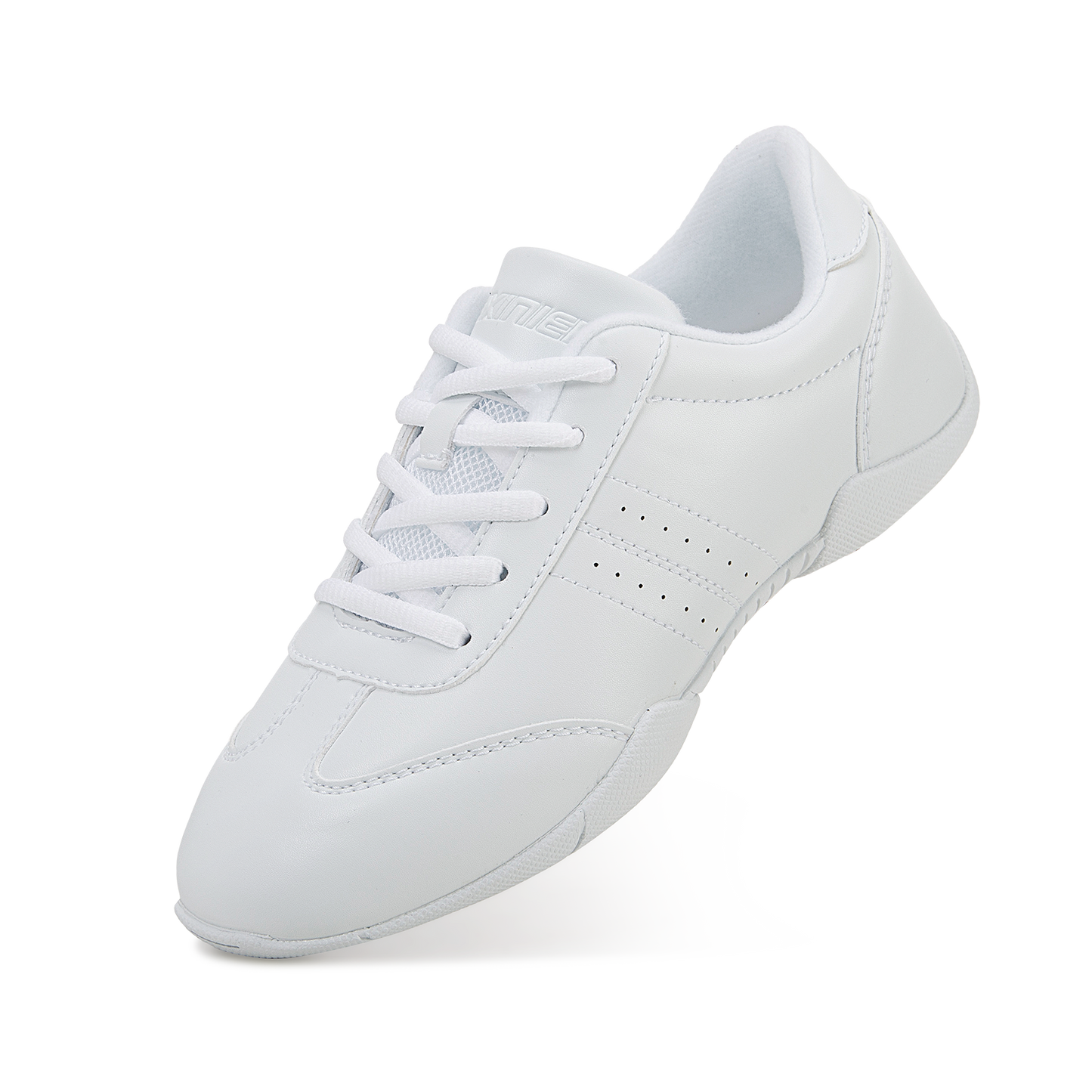 BAXINIER White Cheerleading Dancing Shoes Athletic Training Tennis Walking Breathable Competition Cheer Sneakers